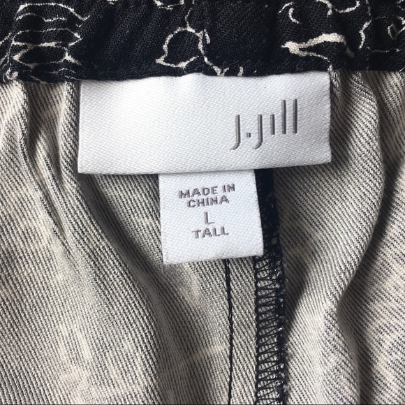 J. Jill Drawstring Pants Size L Tall 100% Rayon - Picture 5 of 8